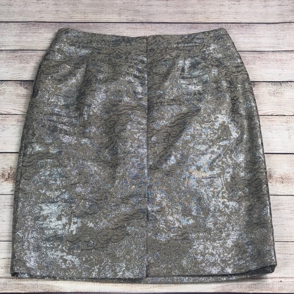 JONES New York Silver Metallic Pencil Skirt - Picture 8 of 12
